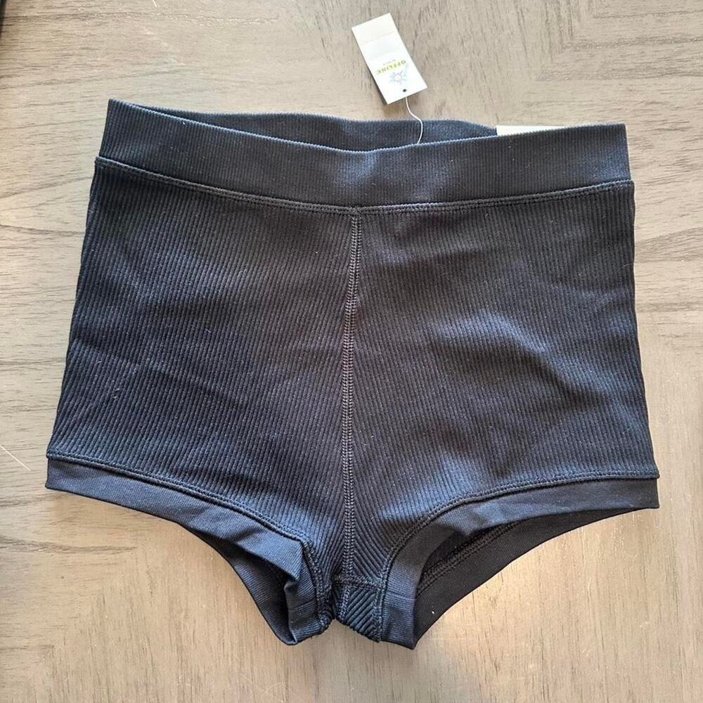Aerie black ribbed high waisted shorts